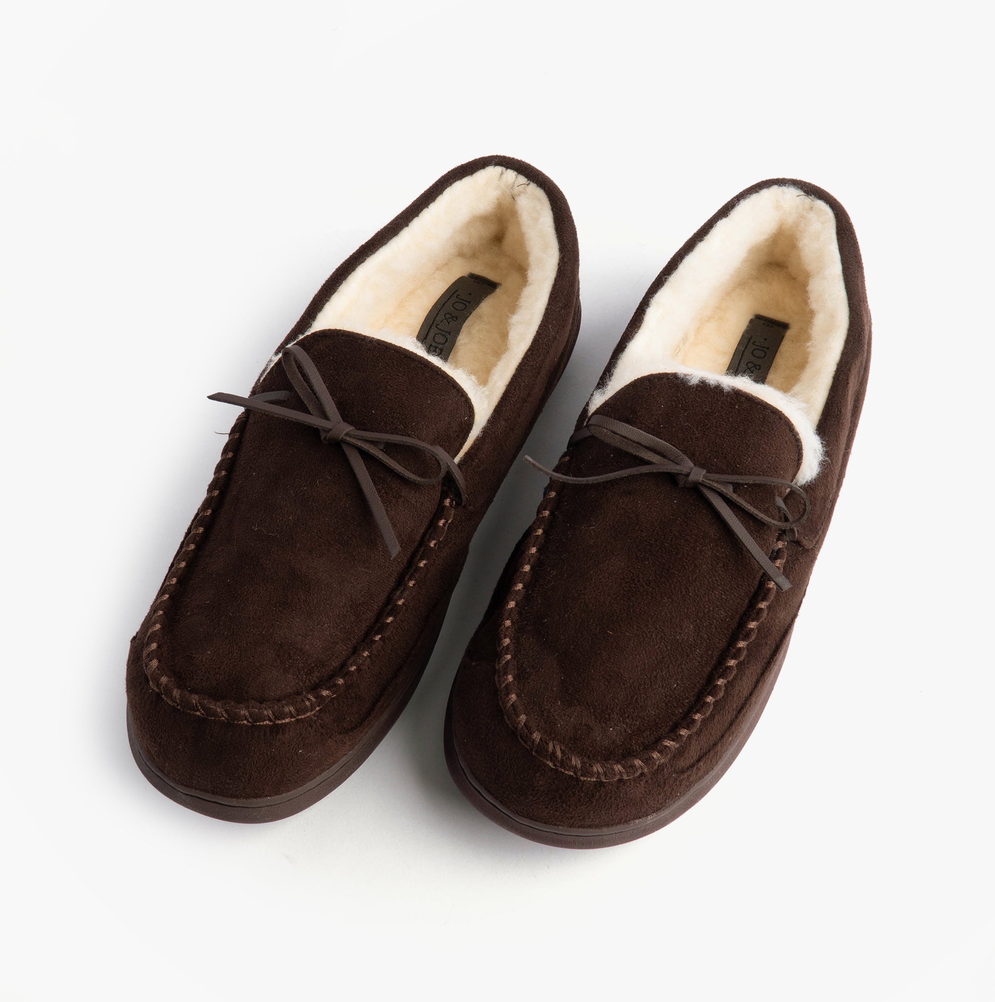 Jo & Joe CRANFORD Mens Moccasin Slippers Brown