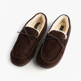 Jo & Joe CRANFORD Mens Moccasin Slippers Brown