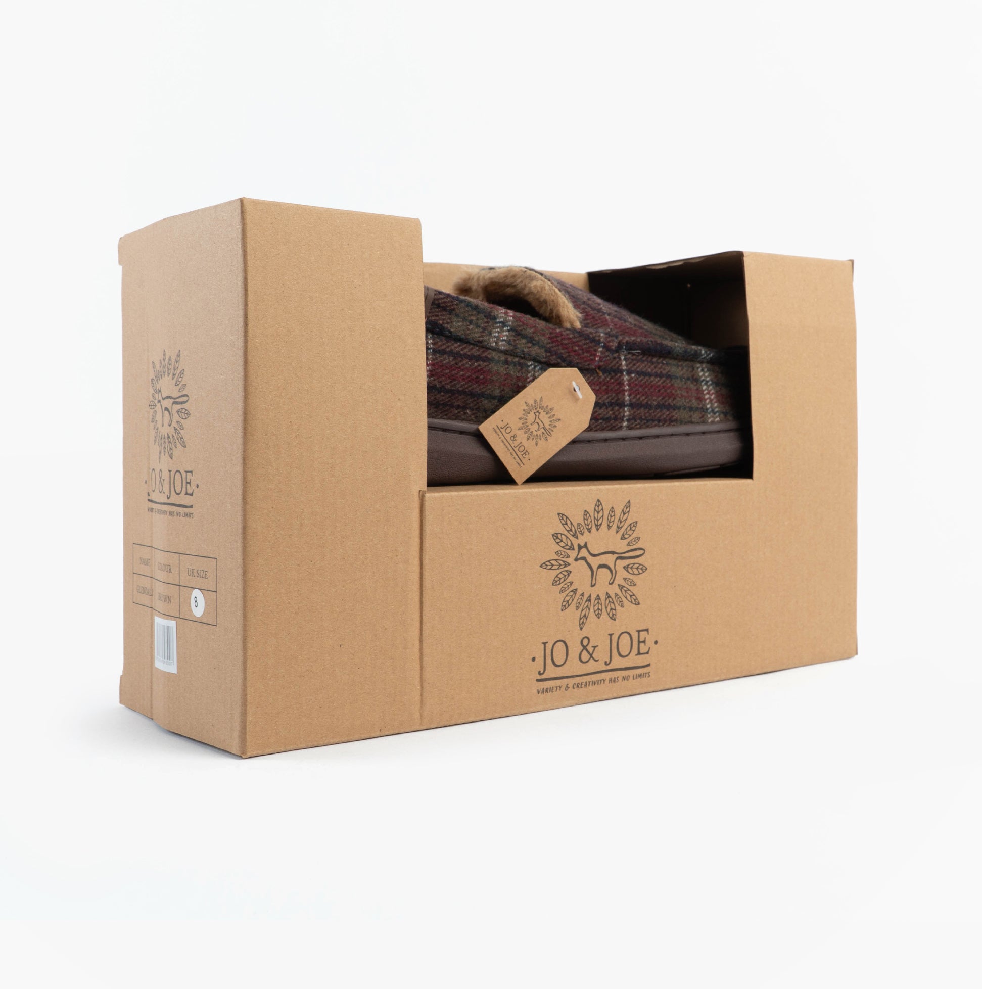 Jo & Joe GLENDALE Mens Moccasin Slippers Brown