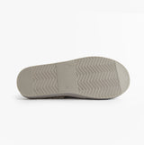 Jo & Joe GLIMMER Womens Mule Slippers Grey bottom view, showing synthetic sole with herringbone pattern.