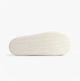 Jo & Joe GONK Womens Mule Slippers Cream sole view showcasing the textured rubber bottom for optimal grip.