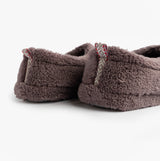 Jo & Joe HATTIE Womens Full Slippers Purple rear view showcasing soft textile upper and round toe design.