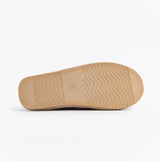 Jo & Joe KOALA Womens Mule Slippers Leopard bottom view of rubber sole with herringbone design.