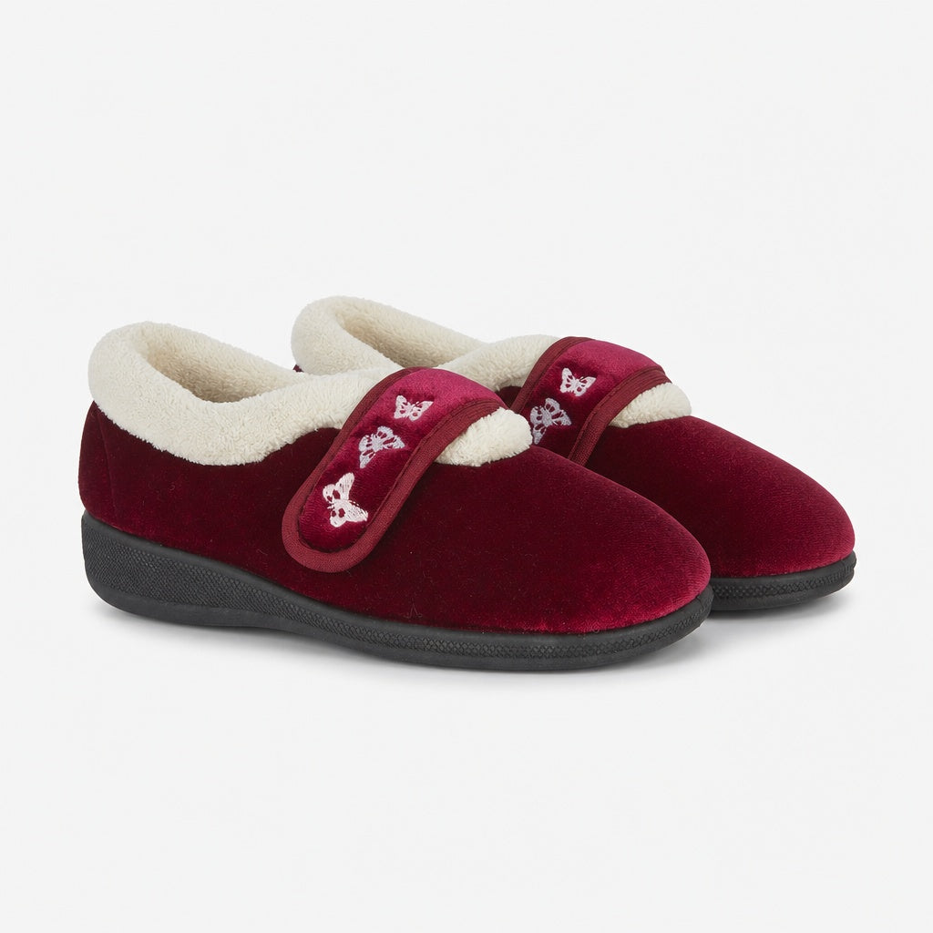 Jo & Joe MATILDA Womens Touch Fasten/Velcro Wine