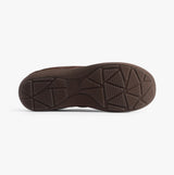 Jo & Joe OAKLEY Mens Slippers Brown bottom view showing rubber sole with textured pattern and grip.
