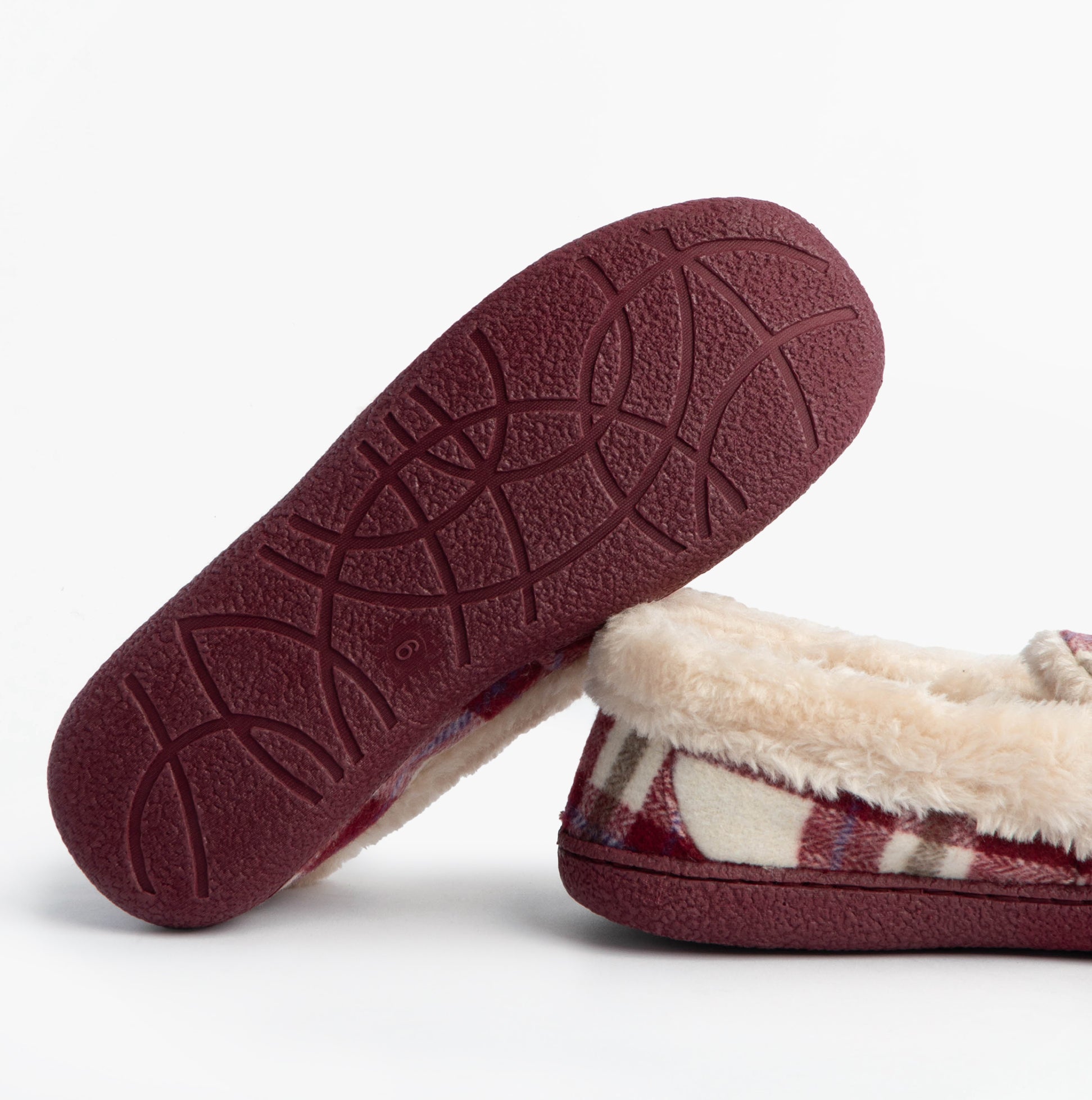 Jo & Joe PEMBROKE Womens Moccasin Slippers Cherry