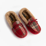 Jo & Joe PEMBROKE Womens Moccasin Slippers Festive Red