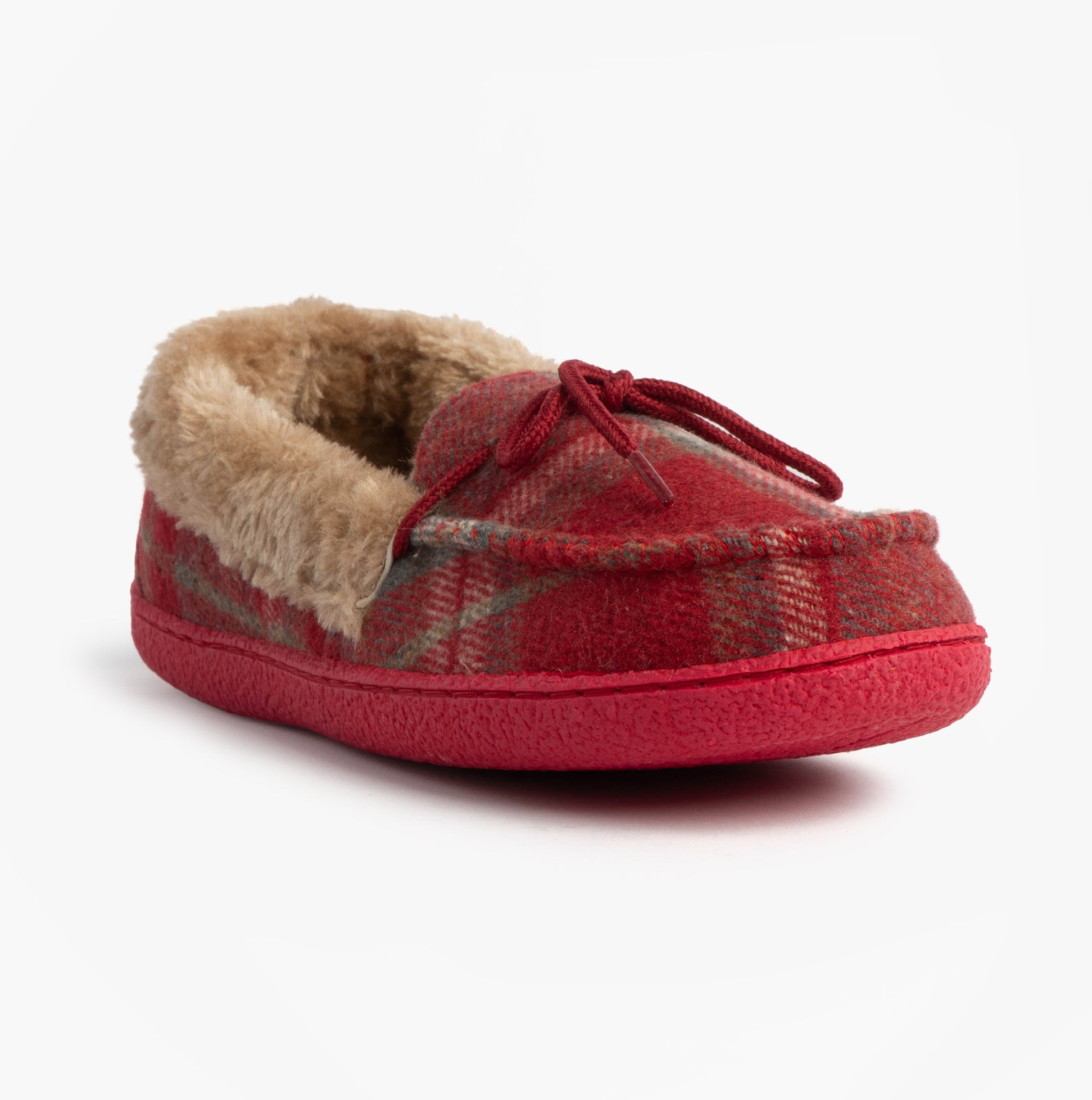 Jo & Joe PEMBROKE Womens Moccasin Slippers Festive Red
