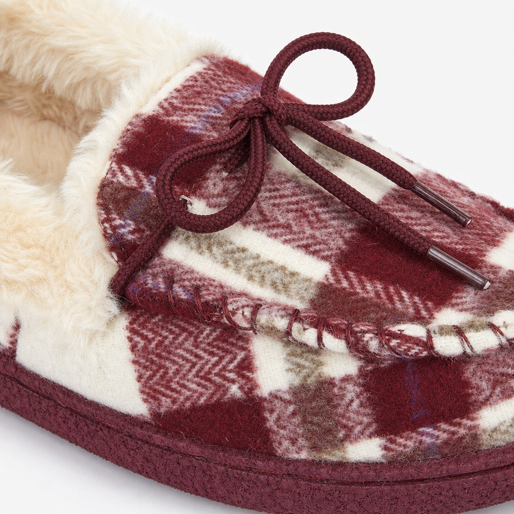 Jo & Joe PEMBROKE Womens Moccasin Slippers Cherry