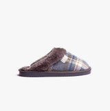 Jo & Joe SHETLAND Womens Slippers Slate Grey side view showing textile upper and warm lining.