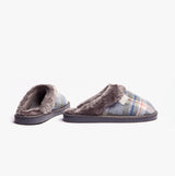Jo & Joe SHETLAND Womens Slippers Slate Grey side view showcasing cozy design and soft lining.