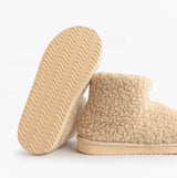 Jo & Joe TEDDY Womens Bootie Slippers Beige
