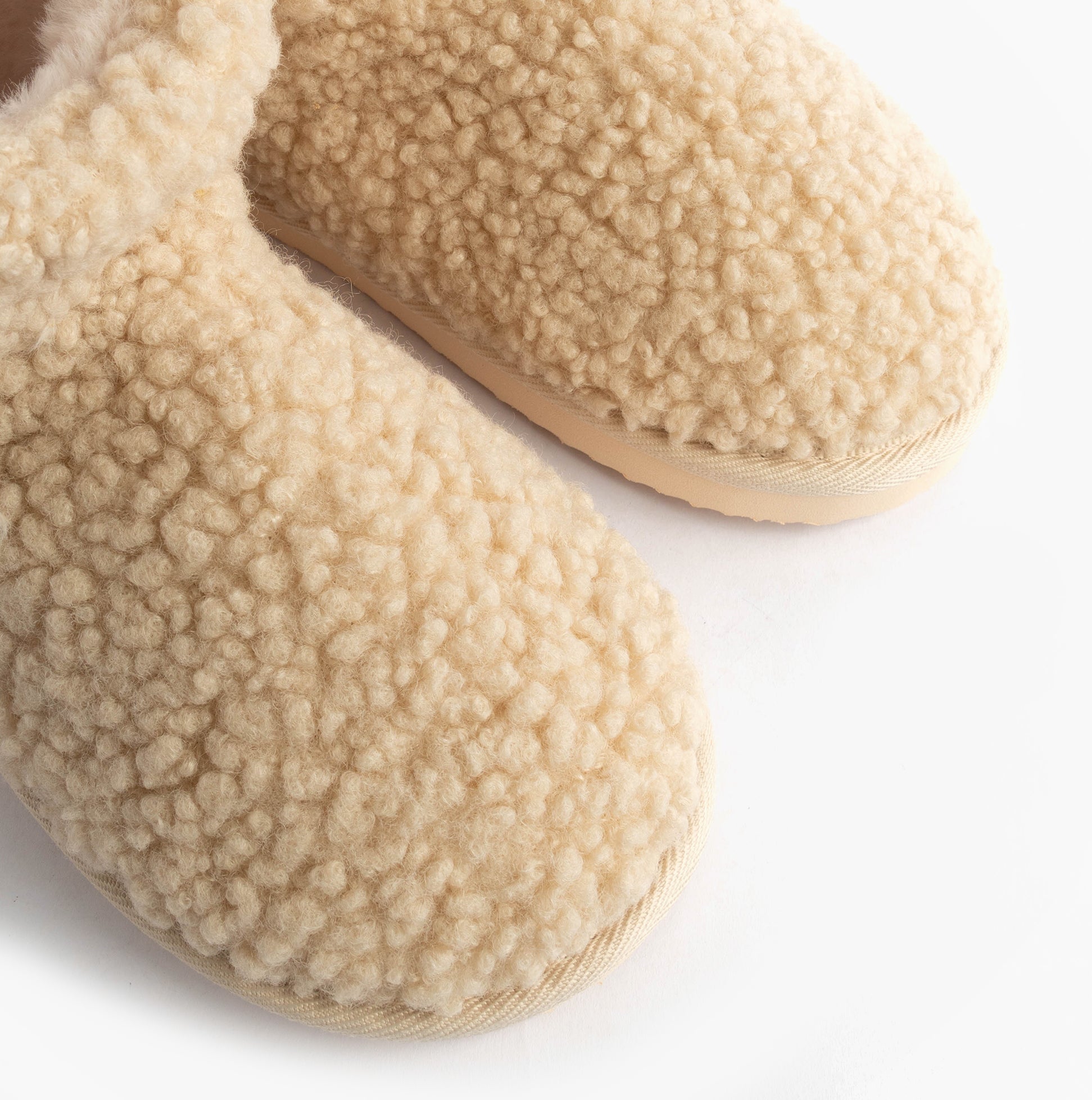 Jo & Joe TEDDY Womens Bootie Slippers Beige