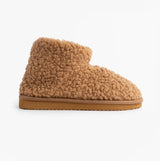 Jo & Joe TEDDY Womens Bootie Slippers Tan