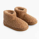 Jo & Joe TEDDY Womens Bootie Slippers Tan