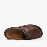 Josef Seibel MAX Mens Clogs Brandy top view leather slip-on footwear