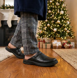 Josef Seibel MAX Mens Leather Mule Clogs Black