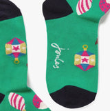 Joules GIFT SOCK Womens Socks Green Xmas: UK 4-8