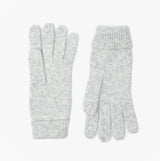 Joules ROSA Womens Gloves Grey front view, soft and stylish gloves made of recycled materials.