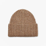 Joules ROSA Womens Beanie Oatmeal front view showing soft knit texture and ribbed design.