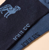 Joules KINGSBURY Mens Socks Blue detail view showing logo and color design.