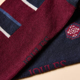 Joules KINGSBURY Mens Socks Navy detail view showcasing the pattern and material composition.