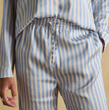 Joules BONNIE Womens Satin Pyjama Set Blue Stripe