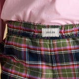 Joules STELLA Womens Pyjama Bottoms Navy/Khaki detail view of waistband with Joules label