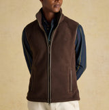 Joules HERITAGE FLEECE Mens Gilet Brown