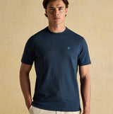 Joules RUGBY CLUB TEE Mens T-Shirt Navy front view, 100% cotton, regular fit, breathable fabric
