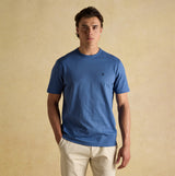 Joules RUGBY CLUB TEE Mens T-Shirt Blue front view model wearing