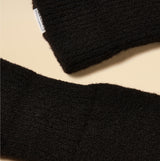 Joules ROSA Womens Gloves Black detail view of fabric texture and design