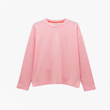 Joules JERSEY Pyjama Top Womens Sweatshirts Pink front view, 100% cotton, long sleeve, regular fit.
