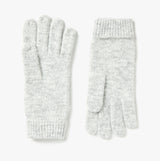 Joules CAVERSHAM Womens Gloves Grey front view showcasing soft texture and design details.