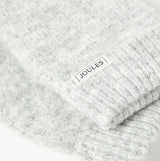 Joules CAVERSHAM Womens Gloves Grey detail view showing the fabric texture and brand label.