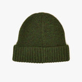 Joules BERWICK Mens Beanie Green top view showcasing soft material and ribbed design.