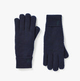 Joules BERWICK Mens Gloves Navy front view showing ribbed knit fabric and cuffs.