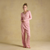 Joules POINTELLE Ladies Pyjama Set Pink Floral
