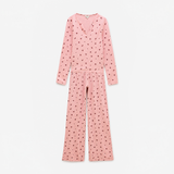 Joules POINTELLE Ladies Pyjama Set Pink Floral
