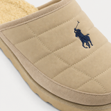 Polo Ralph Lauren READ SCFF II Mens Mules Khaki Nylon/Khaki Suede with Nav