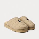 Polo Ralph Lauren READ SCFF II Mens Mules Khaki Nylon/Khaki Suede with Nav