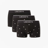 Lacoste 3 Pack Trunks Mens Trunks Black