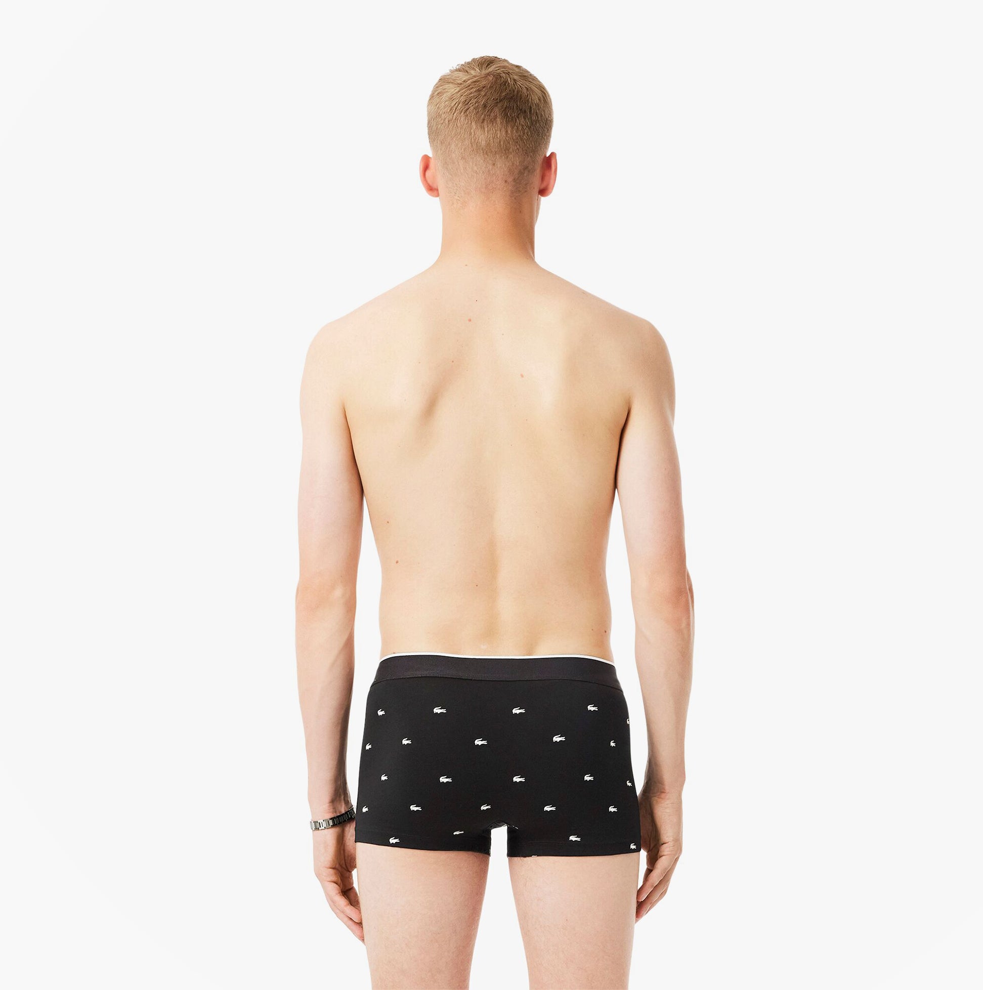 Lacoste 3 Pack Trunks Mens Trunks Black