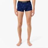 Lacoste 3 Pack Trunks Mens Trunks Methylene/Silver Chine/Red