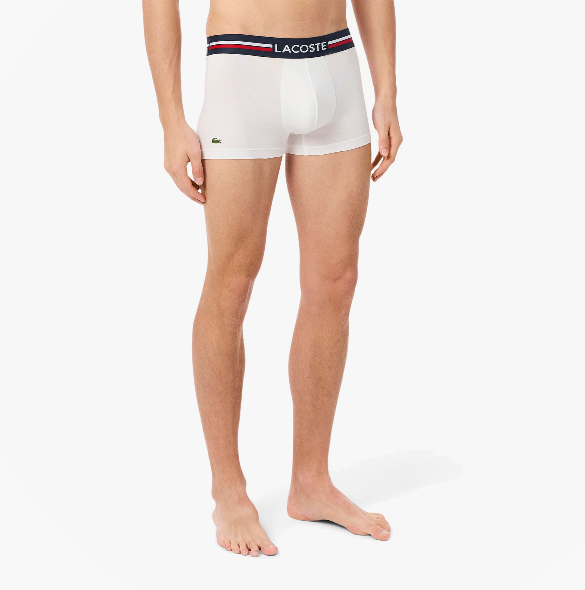 Lacoste 3 Pack Trunks Mens Trunks Navy Blue/White