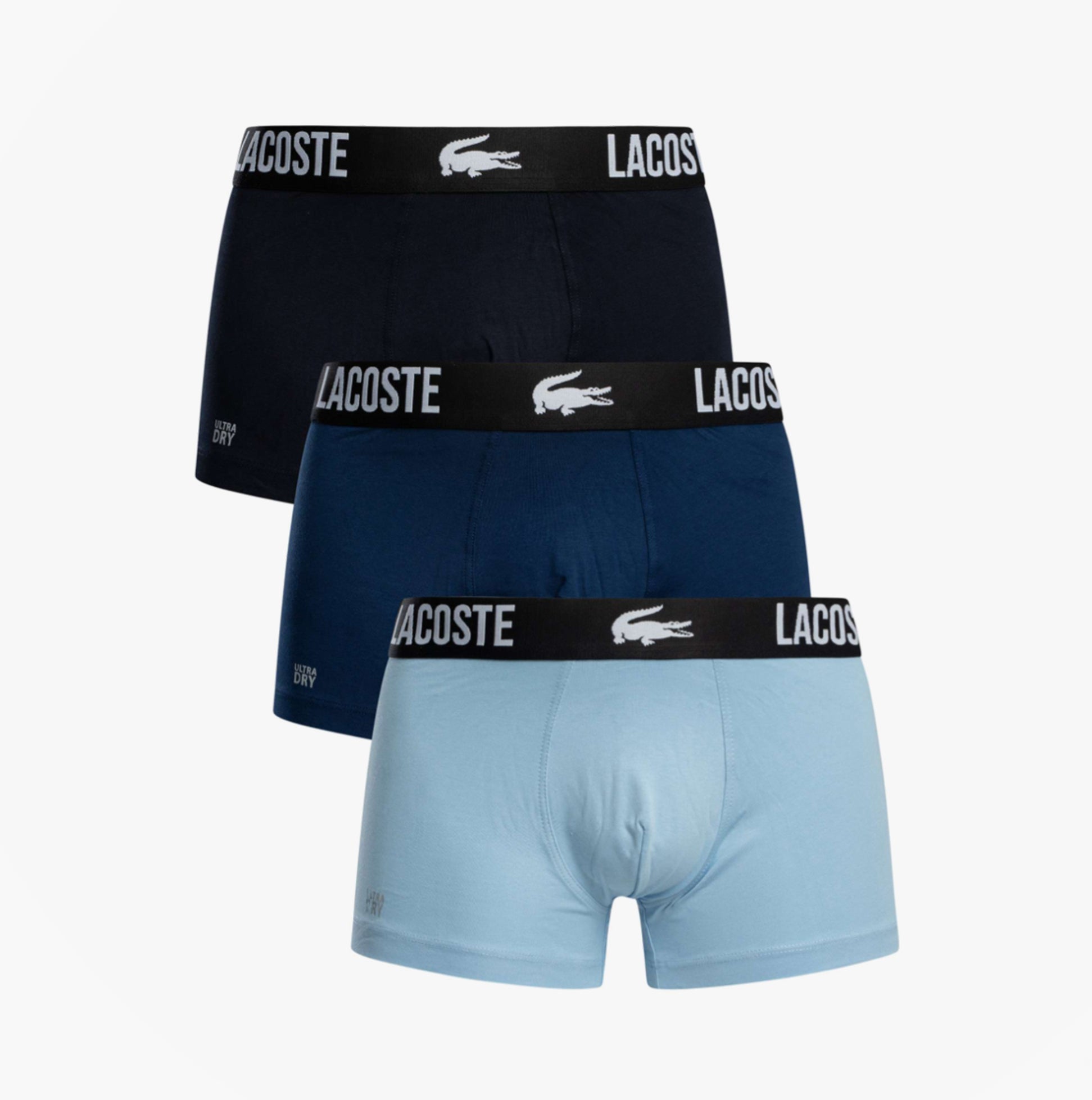 Lacoste 3 Pack Trunks Mens Trunks Navy Blue/Navy Blue/Font