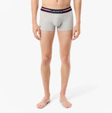 Lacoste 3 Pack Trunks Mens Trunks Navy Blue/Silver Chine/Red