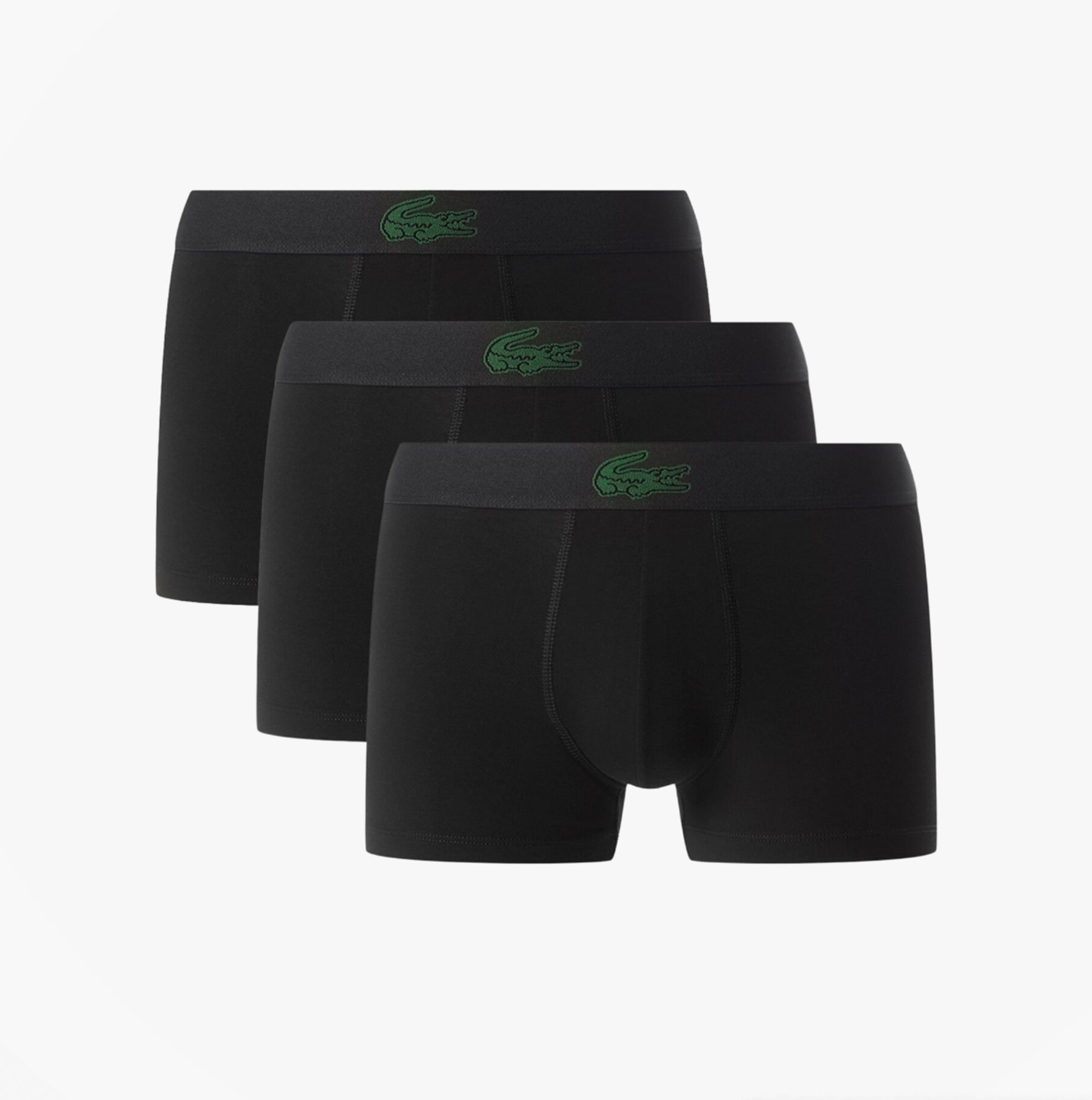 Lacoste 3 Pack Trunks Mens Trunks Black