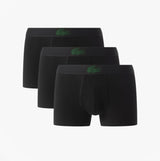 Lacoste 3 Pack Trunks Mens Trunks Black