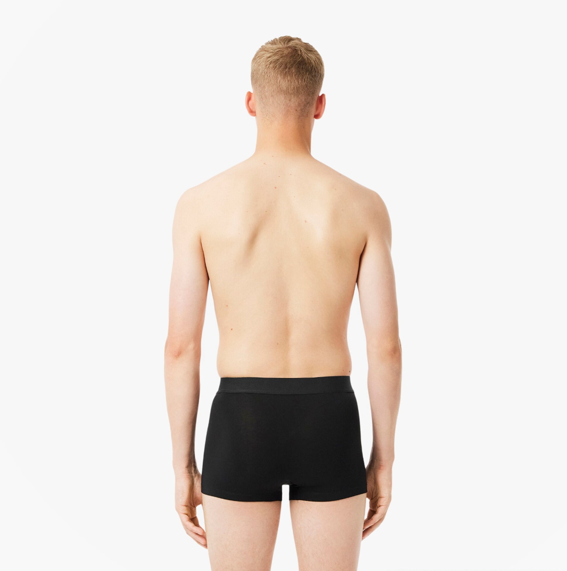 Lacoste 3 Pack Trunks Mens Trunks Black
